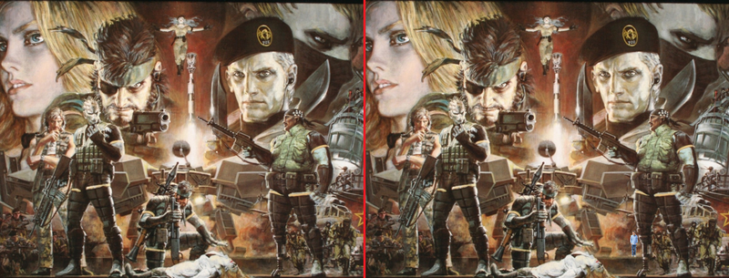 Illustration for article titled Busca las diferencias entre estas imágenes de Metal Gear Solid